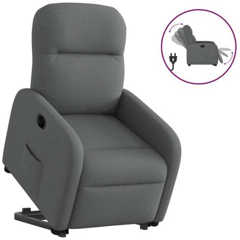 Fauteuil inclinable électrique-Chaise de relaxation-Fauteuil Relax gris foncé tissu 654397 (1/5)