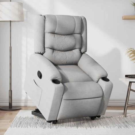 Fauteuil inclinable-Chaise de relaxation-Fauteuil Relax Gris clair Tissu 515186 (1/5)