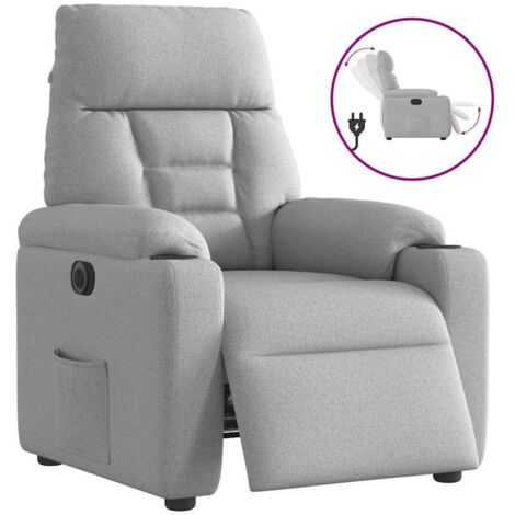 Fauteuil inclinable électrique-Chaise de relaxation-Fauteuil Relax gris nuage tissu 713861 (1/5)