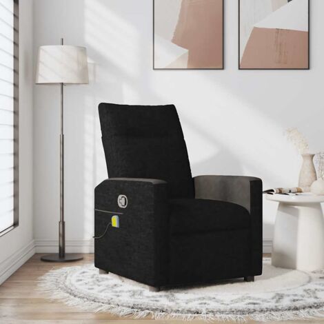 Fauteuil de massage inclinable-Chaise de relaxation-Fauteuil Relax Noir Tissu 878444 (1/5)