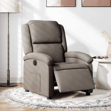 Fauteuil inclinable électrique-Chaise de relaxation-Fauteuil Relax Taupe Tissu 653914 (1/5)