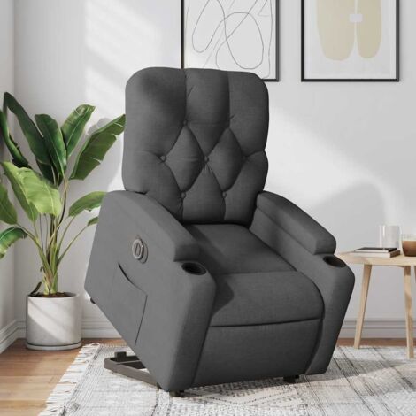 Fauteuil inclinable électrique-Chaise de relaxation-Fauteuil Relax gris foncé tissu 433810 (1/5)