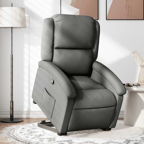 Fauteuil inclinable-Chaise de relaxation-Fauteuil Relax Gris foncé Tissu 124962 (1/5)
