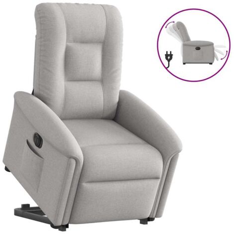 Fauteuil inclinable électrique-Chaise de relaxation-Fauteuil Relax gris nuage tissu 186649 (1/5)