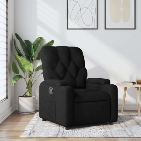 Fauteuil inclinable-Chaise de relaxation-Fauteuil Relax Noir Tissu 220399 (1/5)