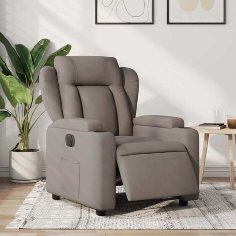 Fauteuil inclinable électrique-Chaise de relaxation-Fauteuil Relax Taupe Tissu 798601 (1/5)