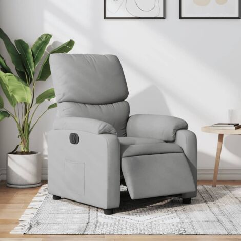 Fauteuil inclinable électrique-Chaise de relaxation-Fauteuil Relax Gris clair Tissu 342633 (1/5)