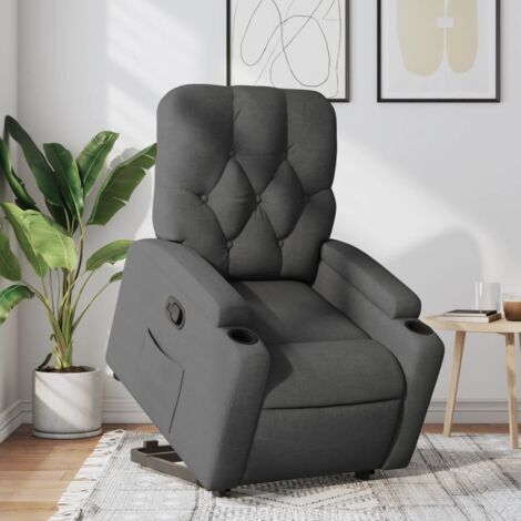 Fauteuil inclinable-Chaise de relaxation-Fauteuil Relax Gris foncé Tissu 195715 (1/5)