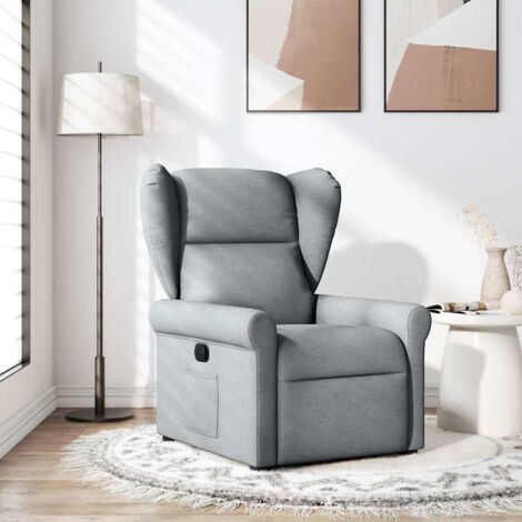 Fauteuil inclinable-Chaise de relaxation-Fauteuil Relax Gris clair Tissu 497189 (1/5)
