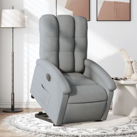 Fauteuil inclinable électrique-Chaise de relaxation-Fauteuil Relax gris clair tissu 842559 (1/5)