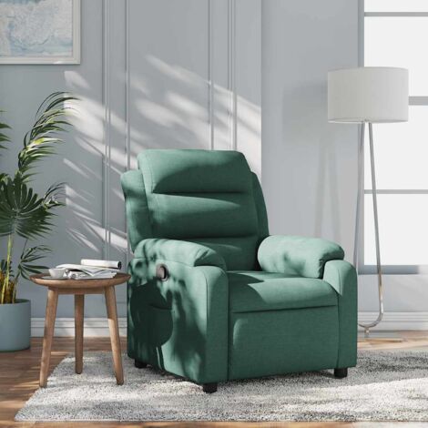 Fauteuil inclinable-Chaise de relaxation-Fauteuil Relax Vert foncé Tissu 765299 (1/5)