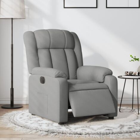 Fauteuil inclinable électrique-Chaise de relaxation-Fauteuil Relax Gris clair Tissu 228783 (1/5)
