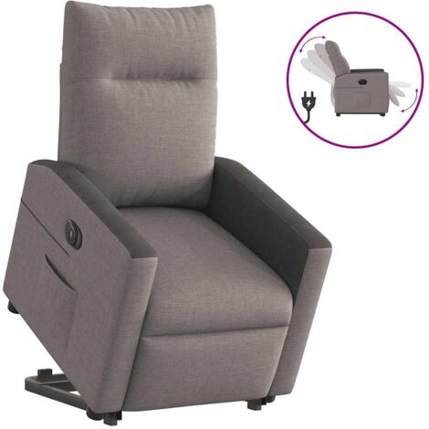 Fauteuil inclinable électrique-Chaise de relaxation-Fauteuil Relax taupe tissu 354115 (1/5)