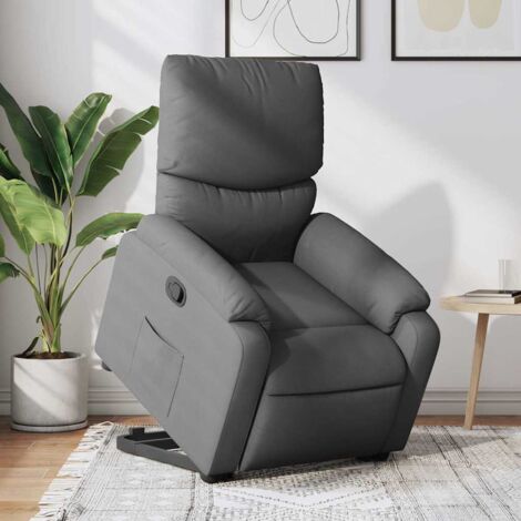 Fauteuil inclinable-Chaise de relaxation-Fauteuil Relax Gris foncé Tissu 646296 (1/5)
