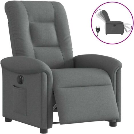 Fauteuil inclinable électrique-Chaise de relaxation-Fauteuil Relax Gris foncé Tissu 590421 (1/5)