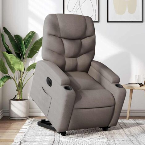 Fauteuil inclinable électrique-Chaise de relaxation-Fauteuil Relax taupe tissu 346998 (1/5)