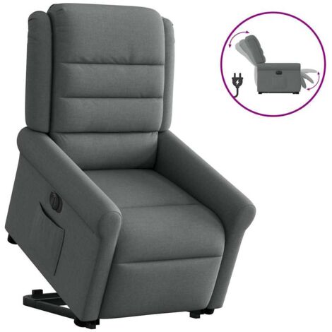 Fauteuil inclinable électrique-Chaise de relaxation-Fauteuil Relax gris foncé tissu 139390 (1/5)