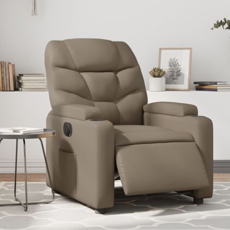Fauteuil inclinable électrique-Chaise de relaxation-Fauteuil Relax Cappuccino Similicuir 304908 (1/5)