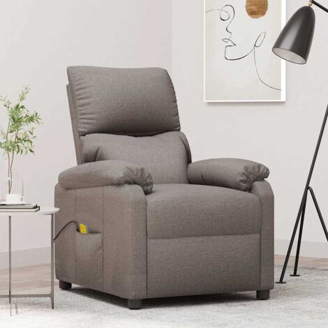 Fauteuil de massage-Chaise de relaxation-Fauteuil Relax Taupe Tissu 771947 (1/5)