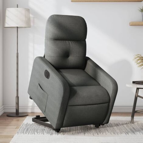Fauteuil inclinable électrique-Chaise de relaxation-Fauteuil Relax gris foncé tissu 197910 (1/5)