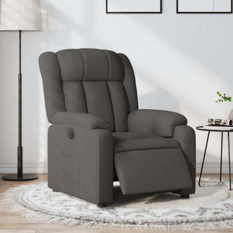 Fauteuil inclinable électrique-Chaise de relaxation-Fauteuil Relax Gris foncé Tissu 300302 (1/5)