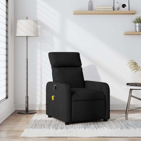 Fauteuil de massage inclinable-Chaise de relaxation-Fauteuil Relax Noir Tissu 178017 (1/5)