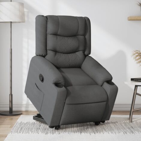Fauteuil inclinable-Chaise de relaxation-Fauteuil Relax Gris foncé Tissu 388999 (1/5)
