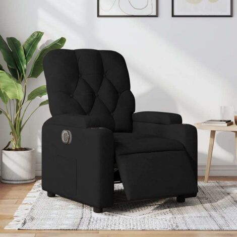 Fauteuil inclinable électrique-Chaise de relaxation-Fauteuil Relax Noir Tissu 470497 (1/5)