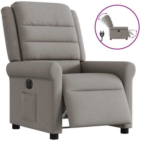 Fauteuil inclinable électrique-Chaise de relaxation-Fauteuil Relax Taupe Tissu 362430 (1/5)