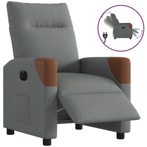 Fauteuil inclinable électrique-Chaise de relaxation-Fauteuil Relax Gris foncé Tissu 257421 (1/5)