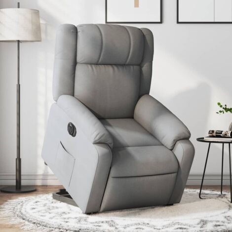 Fauteuil inclinable électrique-Chaise de relaxation-Fauteuil Relax gris clair tissu 748683 (1/5)