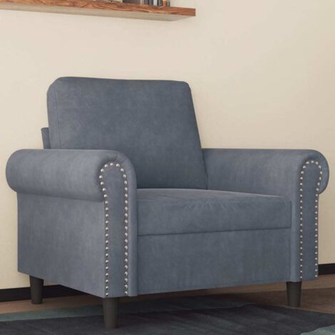 Fauteuil-Chaise de relaxation-Fauteuil Relax Gris foncé 60 cm Velours 806642 (1/5)