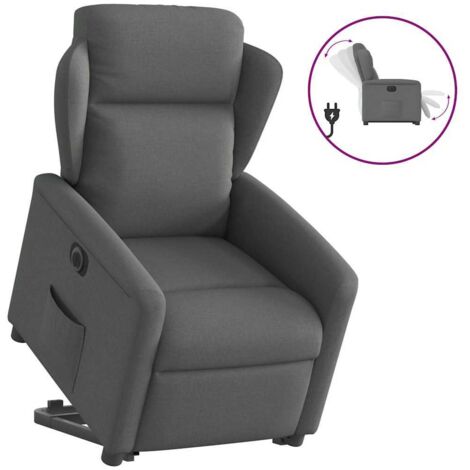 Fauteuil inclinable électrique-Chaise de relaxation-Fauteuil Relax gris foncé tissu 998285 (1/5)