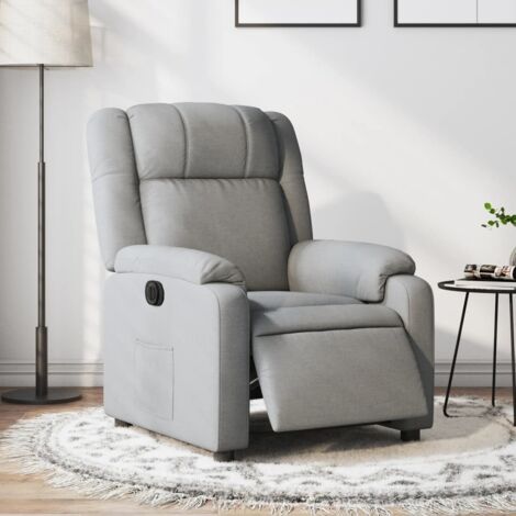 Fauteuil inclinable électrique-Chaise de relaxation-Fauteuil Relax Gris clair Tissu 755522 (1/5)