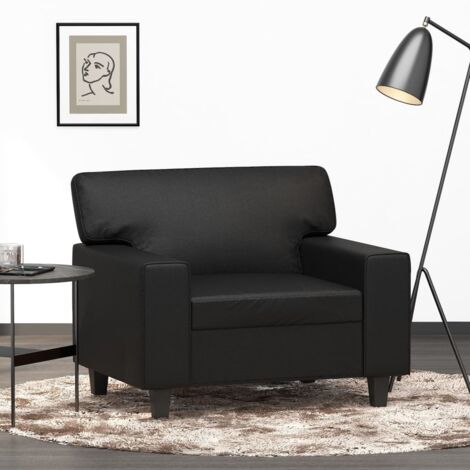 Fauteuil-Chaise de relaxation-Fauteuil Relax Noir 60 cm Similicuir 461217 (1/5)