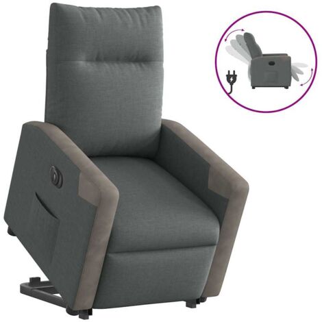 Fauteuil inclinable électrique-Chaise de relaxation-Fauteuil Relax gris foncé tissu 731031 (1/5)