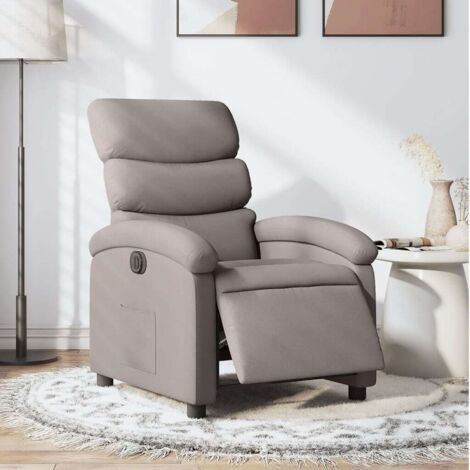 Fauteuil inclinable électrique-Chaise de relaxation-Fauteuil Relax Taupe Tissu 417044 (1/5)