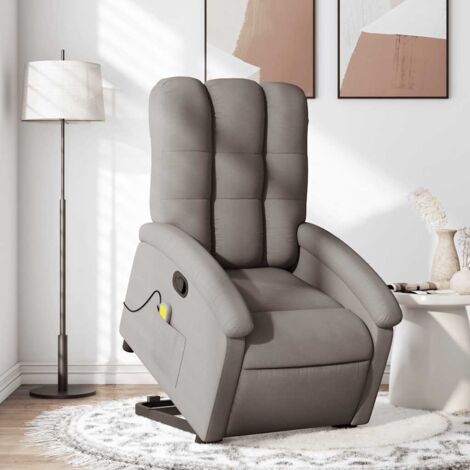 Fauteuil inclinable de massage-Chaise de relaxation-Fauteuil Relax Taupe Tissu 450125 (1/5)