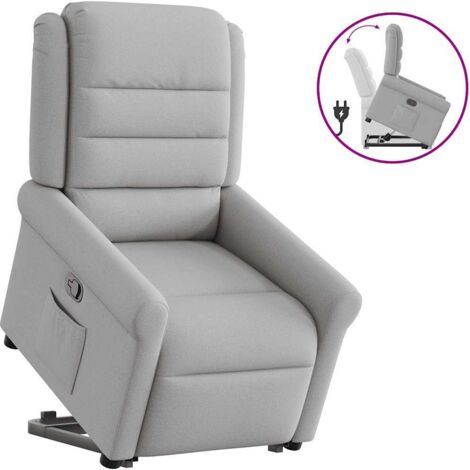 Fauteuil inclinable-Chaise de relaxation-Fauteuil Relax gris nuage tissu 222429 (1/5)