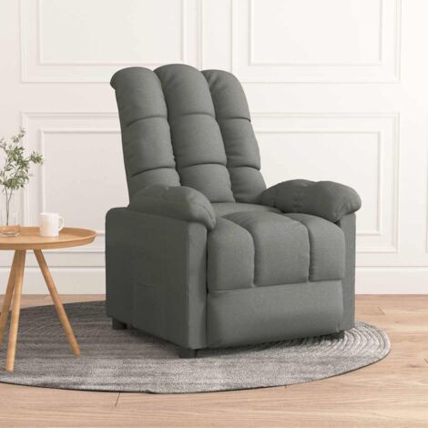 Fauteuil inclinable-Chaise de relaxation-Fauteuil Relax Gris foncé Tissu 988881 (1/5)