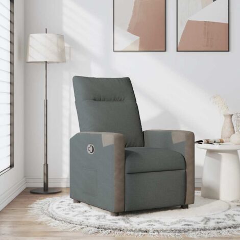 Fauteuil inclinable-Chaise de relaxation-Fauteuil Relax Gris foncé Tissu 546929 (1/5)