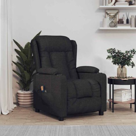 Fauteuil électrique de massage-Chaise de relaxation-Fauteuil Relax Noir Tissu 561196 (1/5)