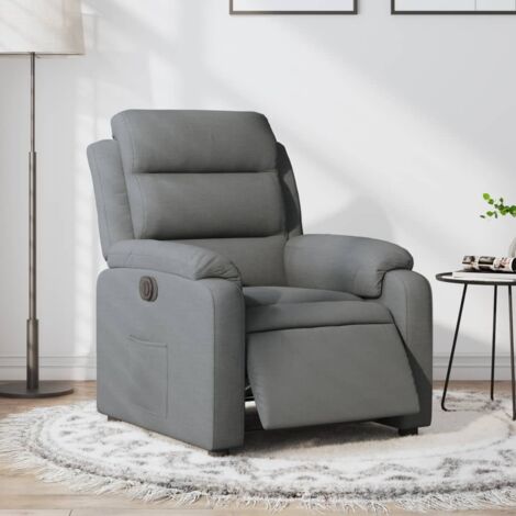 Fauteuil inclinable électrique-Chaise de relaxation-Fauteuil Relax Gris foncé Tissu 669448 (1/5)