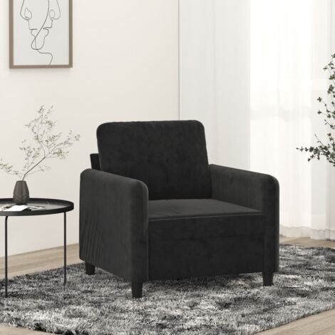 Fauteuil-Chaise de relaxation-Fauteuil Relax Noir 60 cm Velours 268235 (1/5)
