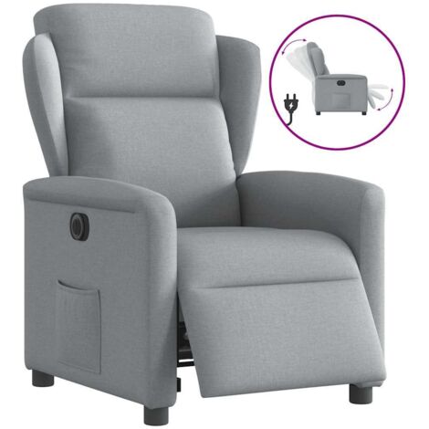 Fauteuil inclinable électrique-Chaise de relaxation-Fauteuil Relax Gris clair Tissu 254196 (1/5)
