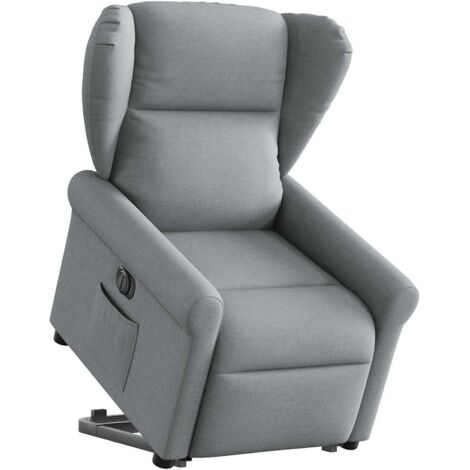 Fauteuil inclinable électrique-Chaise de relaxation-Fauteuil Relax gris clair tissu 355986 (1/5)