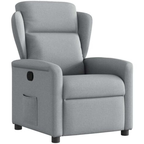 Fauteuil inclinable-Chaise de relaxation-Fauteuil Relax Gris clair Tissu 510629 (1/5)