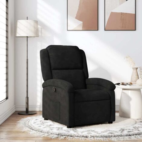 Fauteuil inclinable-Chaise de relaxation-Fauteuil Relax noir velours 576133 (1/5)