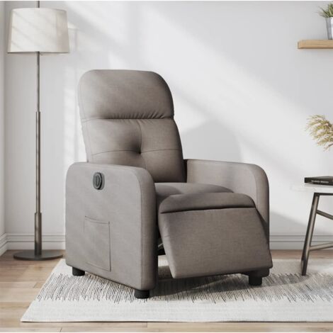 Fauteuil inclinable électrique-Chaise de relaxation-Fauteuil Relax Taupe Tissu 640940 (1/5)