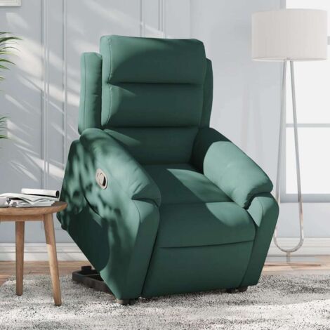 Fauteuil inclinable-Chaise de relaxation-Fauteuil Relax Vert foncé Velours 777568 (1/5)